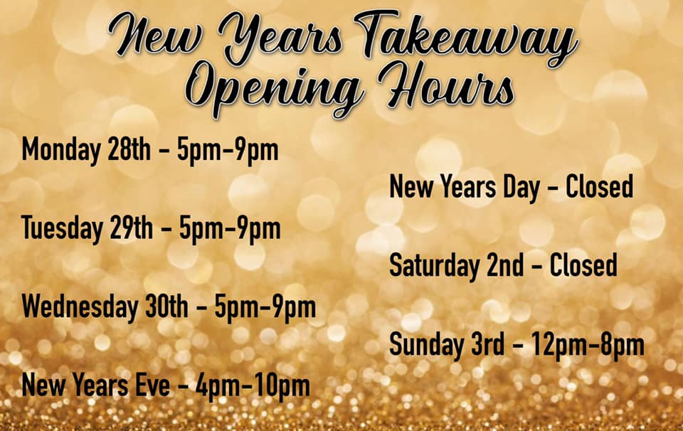 face book opening times new year 2020 Portobello Tamworth